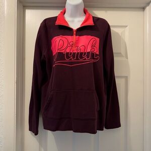 Women's Pink Quarter-Zip Sweater